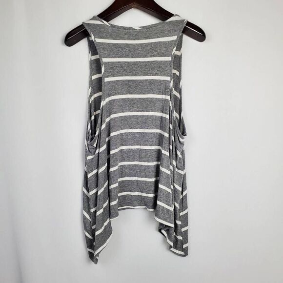 Maurices Medium Gray Stripe Top - Picture 2 of 5
